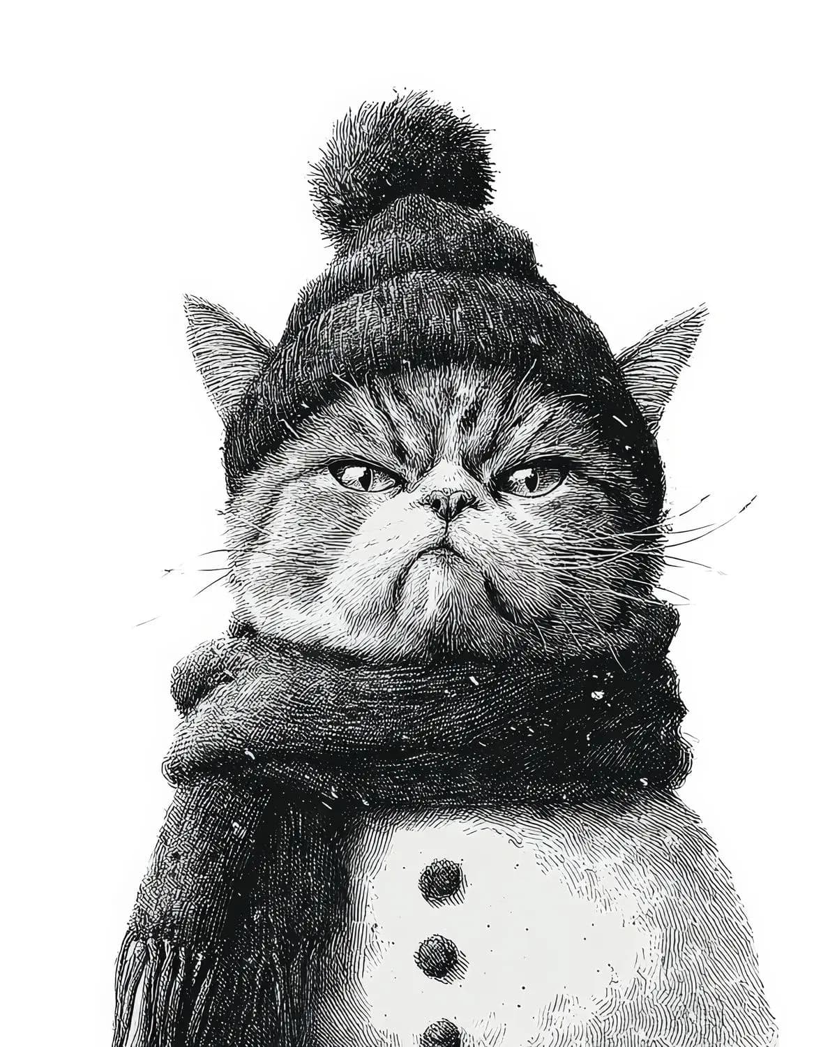 Gonzo cat. Full of contempt.